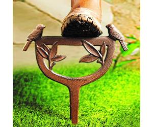 Bird & Leaf Design Shoe Scraper - 34 x 26cm Decorative Ornamental Antique Finish Cast Iron Shoe Cleaner - Keep your Shoes, Boots & Home Free from Dirt and Mud