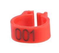 Bird Leg Rings Multi-color Bird Leg Bands Plastic Poultry Leg Rings Set Pigeon Numbered Clip Rings 8 mm Leg Rings for Poultry Bird (Red)