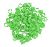 Bird Leg Rings Multi-color Bird Leg Bands Plastic Poultry Leg Rings Set Pigeon Numbered Clip Rings 8 mm Leg Rings for Poultry Bird (Green)