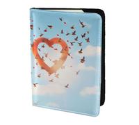 Bird Love Heart Art print Passport Cover, Passport Holder Cover Wallet Passport Wallet Case for Cards and Documents
