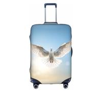 Bird Love Heart Art1 Luggage Cover Elastic Washable Stretch Suitcase Protector Anti Scratch Travel Cover, White, S