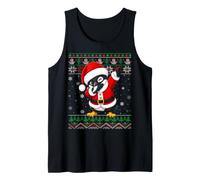 Bird Lover Ugly Xmas Fun Dab Dance Santa Magpie Christmas Tank Top