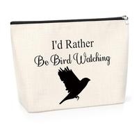 Bird Lovers Gifts Makeup Bag Bird Themed for Her Sister Ornithologist Gift for Bird Lover Birthday Presents for Bird Girl Cosmetic Bag for Friends Family Kids Daughter Travel Zipper Pouch
