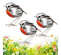 Bird Metal Art Sculpture - Handmade Recycled Fork & Spoon Bird Figurines, Rustic Garden Ornaments, Great Gifts for Bird Lovers (Set of 2)