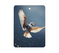 Bird Migration Car Air Freshener Hanging, Long Lasting Scented Car Aromatherapy Tablets, Square Fragrance Scented Cards for Vehicles, Bedroom, Wardrobe White-style
