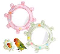 Bird Mirror for Cage 2 Piece Rotating Sound Wheel
