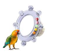 Bird Mirror,Interactive Bird Toy With Sound,Cockatiel Toy In The Cage - for Play Social Interaction and Chewing Parrot Agapornis Conure Cockatoo