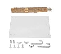 Bird Mirror Perch Toys Bird Cage Wood Stand Parrot Playground for Budgies Parakeet Cockatiel Conure Finch Lovebird African Grey Macaw