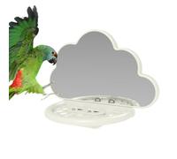 Bird Mirror with Perch, Bird Perch Stand, Cockatiel Mirror, Parakeet Mirror, Parrot Perch, Bird Mirror Accessories, Cockatiel Perch 18.5 x 14 cm/7.28 x 5.51 inches for Bird Cage Accessories