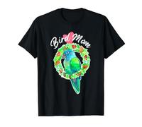 Bird Mom - Blue-Headed Parrot Watercolor Value Graphic T-Shirt, Men, Black, M