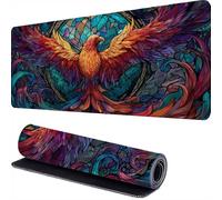 Bird Mouse Pad 1500 x 800 x 3mm Desk Mat Phoenix Gaming Mouse Pad, Large Mousepad, Mousemat Computer Desk Mat with Non Slip Rubber Base, Water Resist Surface, for Computer, Desks, Gaming, Work r-461