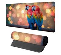 Bird Mouse Pad, Mouse Mat 1500x800x3mm, Stitched Edge Design XXL Desk Mat Large, Desk Accessories Gaming Mousemat, Office Accessories Keyboard Pad, for Gaming PC Office Large Mousepad, Red 6-5903