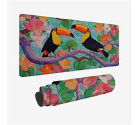 Bird Mouse Pat 800x300x3mm Large Gaming Mouse Mat Flower XXL Mouse Pad with Non-Slip Base, Extended Large Size Mouse Pads, Keyboard Desk Pad with Water Resist Surface for Desk Keyboard Decor, Gifts