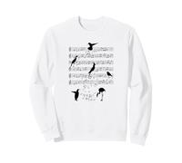 Bird music Birds Note Clef Musician Sweatshirt