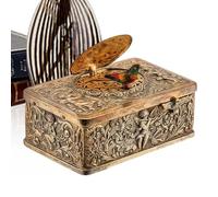 Bird Music Box - Singing Bird Box, Desktop Retro Ornament | Automaton Design, Alloy Material, Living Room Table Shelf Decor, Holiday, Gold/Vintage