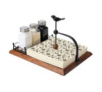 Bird Napkin Holder, with Storage for Salt Mill Rustic Bird Design - Table Napkin and Hand Towel Holder - For Home Bedroom Living Room Kitchen