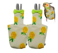 Bird Nappies - Reusable Nappy Clothes, Washable, 2 x Pet Training Nappies, Soft Liners, Leak-proof Protection | Parakeet Apparel for Cockatiels, Macaws, Pigeons, Conure, a