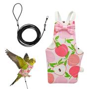 Bird Nappy for Pets, Reusable and Washable Pet Bird Clothes, Rope for Flight Training of Birds, Suitable for Birds such as Finches, Sparrows, Macaws, Conures, Parakeets, and