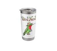Bird Nerd Ruby Throated Hummingbird Bird Watching Birding Stainless Steel Insulated Tumbler