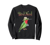 Bird Nerd Ruby Throated Hummingbird Bird Watching Birding Sweatshirt