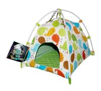 Bird Nest - 16cm Canvas Hanging Pet Tent | Kitten Bed | Warm Cave Bed | Hut with Mat for Budgies, Cockatoos, Lovebirds, Parakeets, Cockatoos, Lovebirds, Perch