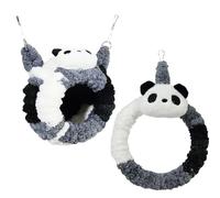 Bird Nest - 2pcs Winter Lovebirds House, Warm Winter Nest, Panda Shape Parakeet Exercise Swing | For Macaw Conure Budgies Gray Parrot Animal Shelters Zoo Aviaries Trainers Pet Parents Daily Play