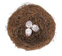 Bird Nest, 7.9x3.2 Inch Simulation Rattan Bird Nests for Crafts with Eggs, Perfect for Garden, Yard, Home, Party, Easter Decor