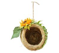 Bird Nest,Bird House, Bird House Hand-Woven Natural Straw Nest Suitable Breeding and Resting Place