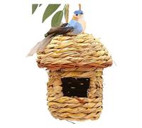 Bird Nest,Bird House, House-Shaped Bird's Nest with A Lanyard Which Can Be Hung On The Branch Wall Decoration