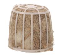 Bird Nest Bowl with Jute Straw Hanging Basket for Pigeons | Plastic Hollow Design, Cage Setup for Canaries and Breeders, Small to Medium Aviary Use