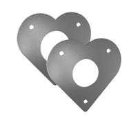 Bird Nest Box Protection Plates, 2 Pieces Metal Bird House Protect Heart Shaped Metal Birds House Defense Accessories For Nesting Boxes