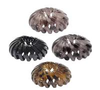 Bird Nest Bun Clip - 4pcs Expandable Hair Clamp Set, Flexible Styling Holder Tool | Secure Grip Hairs Organizer Accessory for Party Beach Dance Work Outdoor Stylings Use Stylings Tools Women Girls