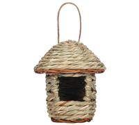 Bird Nest Cage Woven Straw Nest Shelter Hummingbird Outdoor Hideouts For Small Size Bird Grass Hand Woven Birdhouses