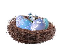 Bird Nest Decor - Easter Simulation Rattan House Warm Breathable Artificial Nesting For Home Courtyard | Wedding Christmas Party Ornament 10 12 15cm 3.9x3.9 4.7x4.7 5.9x5.9in Air Permeable