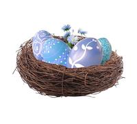 Bird Nest, Easter Warm Breathable Artificial Birds Nest, 3.94x3.94x1.57 inches Adorable Bird House Crafts Fake Animals Ornament for Woods, Window, Home Decoration