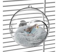 Bird Nest for Cage,Parakeet Nest,Transparent Can Be Observed,Bite-Proof Can Be Hung in The Bird Cage with Cotton Pads Suitable for Parrots Budgies Cockatiels Lovebirds Canaries (Grey)