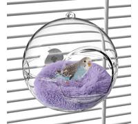 Bird Nest for Cage,Parakeet Nest,Transparent Can Be Observed,Bite-Proof Can Be Hung in The Bird Cage with Cotton Pads Suitable for Parrots Budgies Cockatiels Lovebirds Canaries (Purple)