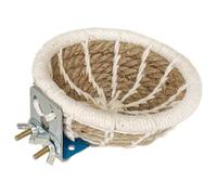 Bird Nest for Cage, Woven Cotton and Linen Rope Bird Nest Warm Round Breeding Cabin for Dove Parrot Canary Little Parrot