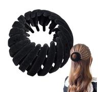 Bird Nest Hair Clip - 4x2in Oval Spring Mechanism, Natural Brown Resin Mate