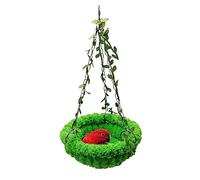 Bird Nest Hanging Hammock Bed Toy for Small Medium Pet Parrot Parakeet Cockatiel Conure Cockatoo Amazon Lovebird Budgie Finch Canary Hamster Rat Gerbils Chinchilla Cage Stand Perch (Green)