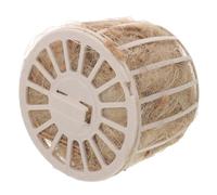 Bird Nest Holder with Jute Basket for Parrots and Lovebirds | Plastic Frame, Hanging Cage Setup, Hollow Design, Straw Accessory, for Small and Medium Indoor Aviaries