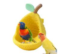 Bird Nest House - Warm Bird Bed, Soft Hanging Cave | Pear Shape Design Cotton Pad, 3D Printed Material, Cage Compatible, Winter Comfort Summer Ventilation Resting Spot Sleeping Space For Small Pet Bir