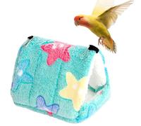 Bird Nest House Winter - Soft Fuzzy Bird Hut, Parrot Hammock, Small Animal Cave | Flannel Cotton Sponge Design, Warm Shelter For Hamster Lovebird Budgies Cage Home