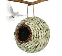 Bird Nest - Humming Bird House | Ball Shape Small Bird Nest | Multifunctional Natural Hand Woven Bird House, Patio, Garden, Balcony, Tree, Multi-Purpose Hanged Shed for Decoration