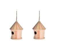 Bird Nest - Hummingbird House 2 Pieces Bird Perching Pouches, Wooden Hummingbird Nest Swing | Hanging Wren Finch Singing Bird House
