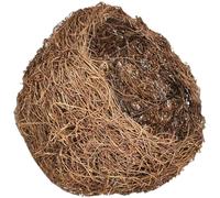 Bird Nest Lamp Shade Rattan Weave Outdoor Garden Decor | Khaki Iron Wire Frame, Softer Warm Glow, Fits Solar Lamps, for Courtyards and Wedding Settings