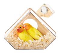Bird Nest - Lovebirds House - Parakeet Nesting Box Bird Breeding Box Parrots Mating Box with Perch for Small-Sized Birds