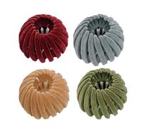 Bird Nest Magic Hair Clip, 4 Pack Easy Hair Bun Maker Tool, Lazy Birds Nest Donut Bun Makers For Hair, Expandable Ponytail Holder Clip Velvet Hair Clips Accessories For Women And Girls, Quick Styling