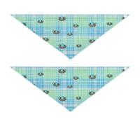 Bird Nest Plaid Pet Neck Scarf Fashion Accessories 2 Piecing Set for a Gift Pets of Various Sizes 25 1 × 9 8in