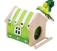 Bird Nest, Spacious Wooden House With Perch | Bird House For Inside The Cage, For Rest and Play Bluebird, Robin, Parrot, Parrot, Parakeet, Wavy Parakeet, Balcony and Living Room